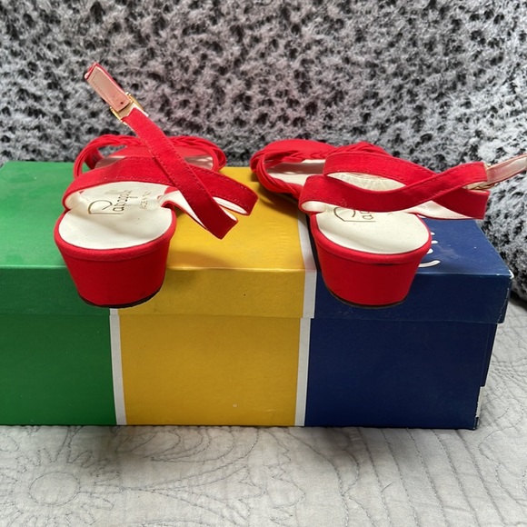 Red Pappagallo Vintage Vibe Sandals Size 5 - Picture 4 of 16